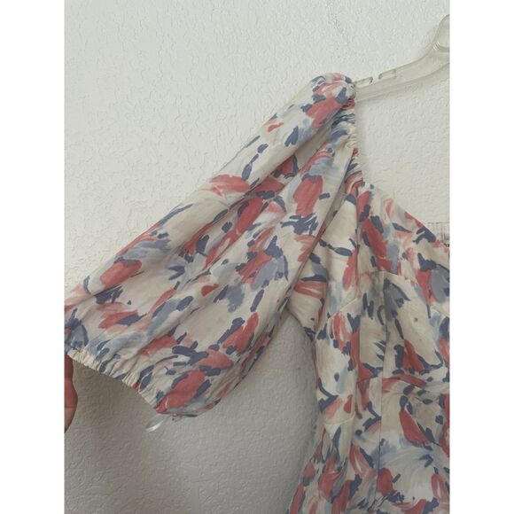 Abercrombie & Fitch Puff Sleeve Chiffon Pullover Cropped Top Size XL NWT - Picture 2 of 7